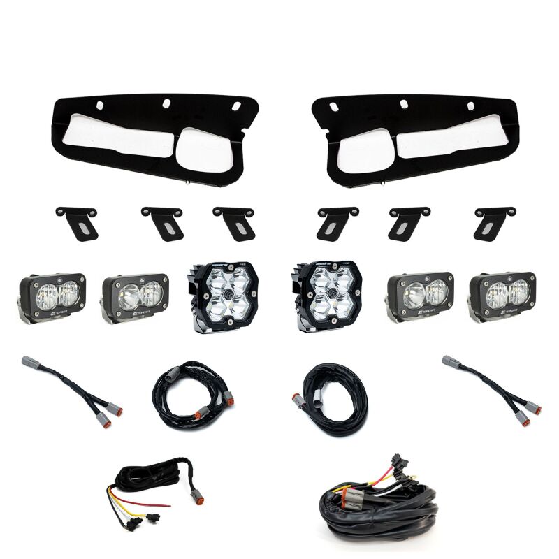 Ford Bronco Squadron Pro Lights - Baja Designs - 2.0 Pro (Spot) / S2 Sport - Clear - `21-`25